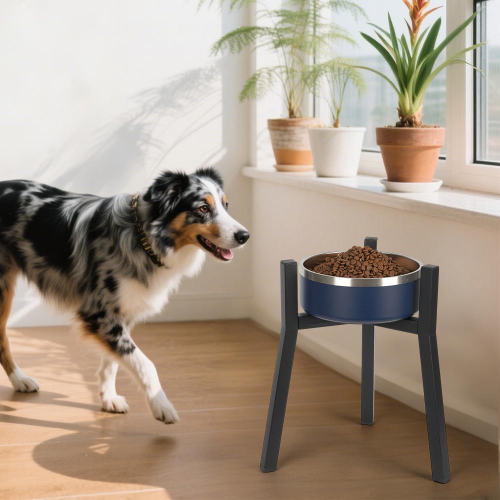 Supporto Regolabile Rialzato per Ciotole da Cane per Cani di Taglia Media e Grande (Ciotole non incluse)
