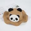 Cute Panda Straw Hat For Travel Beach Kids Summer Sun Protection Fisherman Cap Children Sunscreen Basin Caps 2-6Year Baby Visors