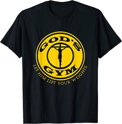 GODS GYM RELIGIE Hristos Isus Mare Tricou unisex