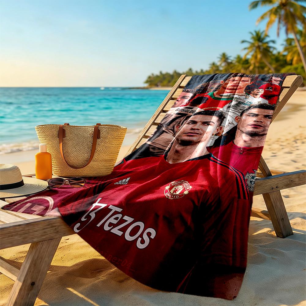Cristiano Ronaldo Beach Towel Quick-Dry Soft Microfiber Comfortable Lightweight