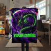 1PC Custom Name Dragon Castle Burn Patterned Flannel Blanket Suitable For All Seasons for Home Decor Warmth and Comfort Gifts Holiday Present_lx