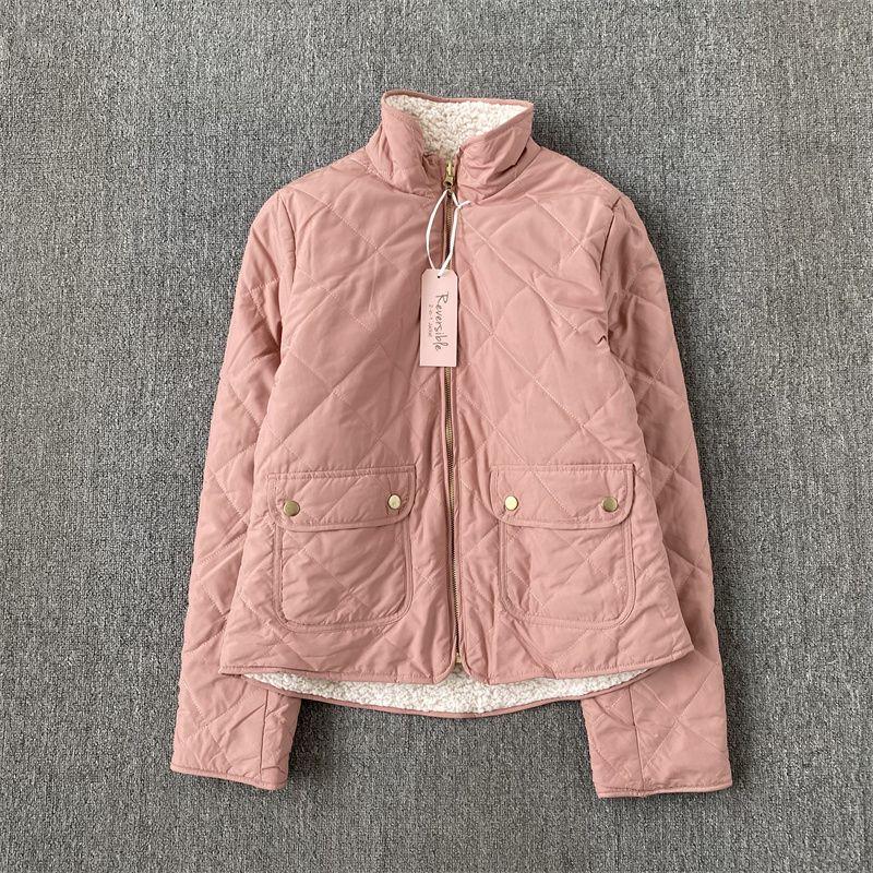 

Экспорт Модное Короткое Двустороннее Пальто Пальто с Хлопковой Подкладкой Shiny Powder Double-sided Quilted Cotton Coat L