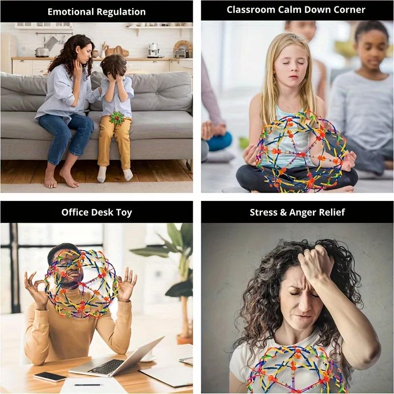 Large Retractable Ball, Expandable Breath Ball Toy Ball, Calming and Stress Relief Toys, Yoga Relaxation Accessories