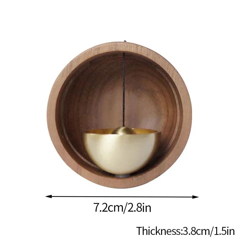 Japanese Wooden Wind Bell Door Bell Wall Decoration Wind Chime Bell Decorating Vintage Doorbell Wind Bell Home Opening
