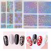 12/24 Arkusze Wycinane Laserowo Naklejki do Nail Artu Szablony do Stemplowania - Zestaw Narzędzi DIY do Manicure Francuskiego