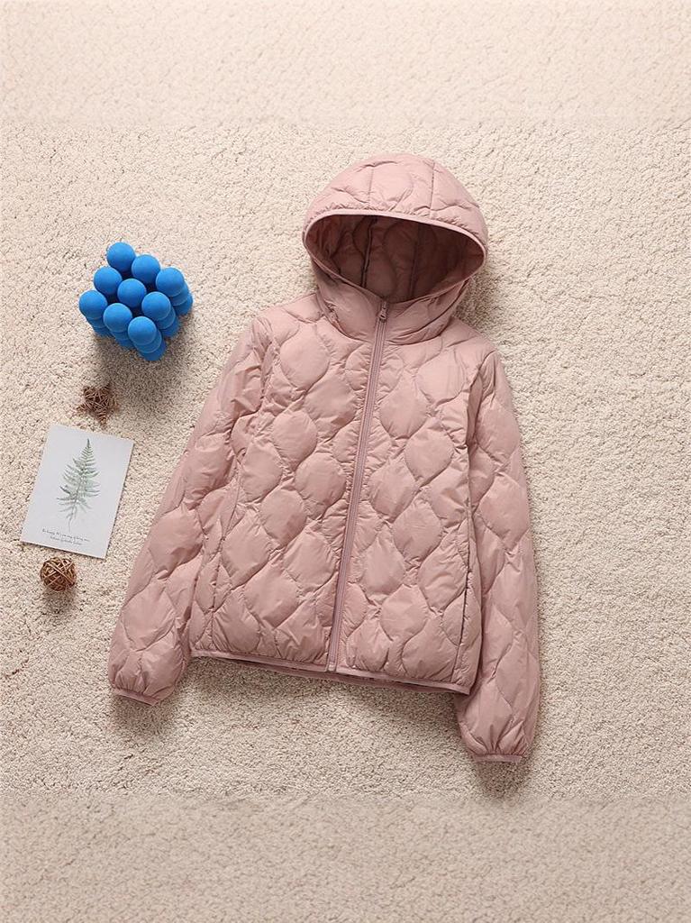 2025 Women's Petite Hooded Short Lightweight Duck Down Jacket - Autumn/Winter Casual Versatile Outerwear