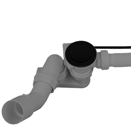 Universal Automatic Bathtub Siphon TADYCH Black