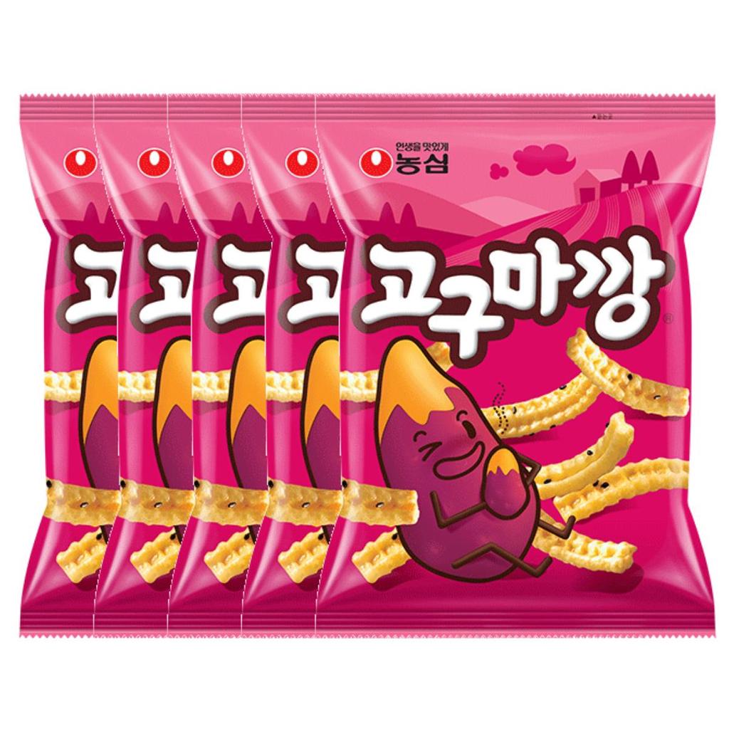 Nongshim Sweet Potato Snack Honey Glazed Crisp & Sweet Crunchy Chips 83g x 5 Packs