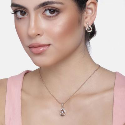 Rose Gold Pendant Chain Necklace for Girls and Women