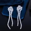 E0323 Popular Jewelry Temperament Micro-Inlaid Zircon Flash Diamond Fringed Earrings Earrings