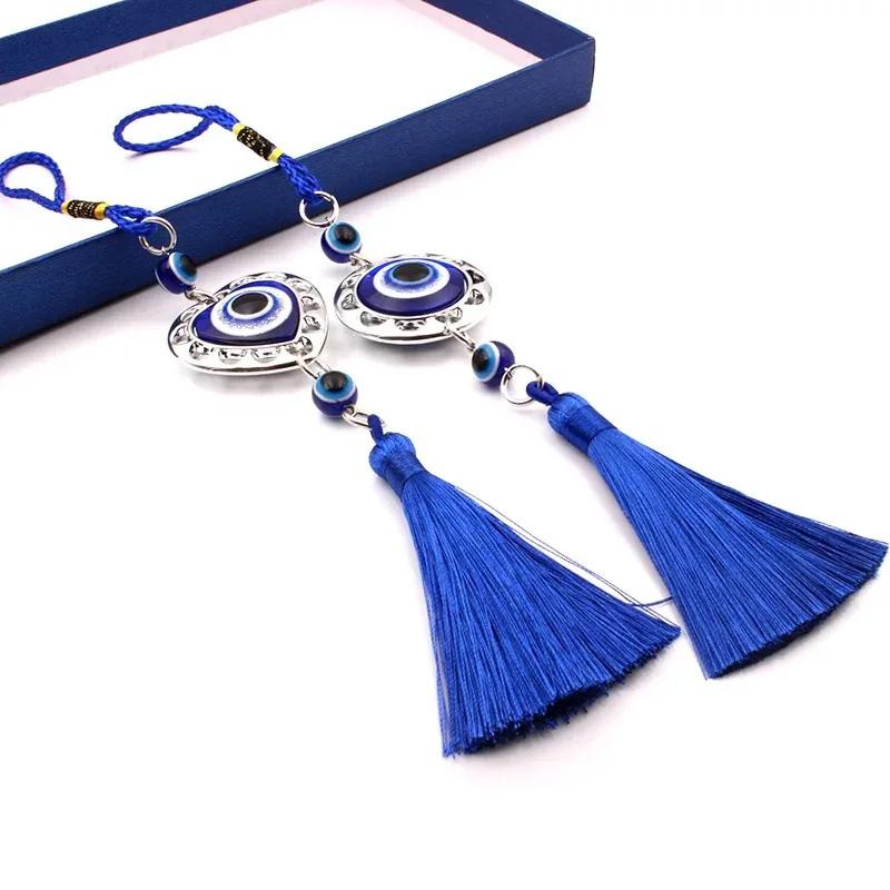 1 ks Démonské oko Autodoplňky Modré oči Retro přívěsek pro štěstí Dárky Ozdoby do auta Střapce