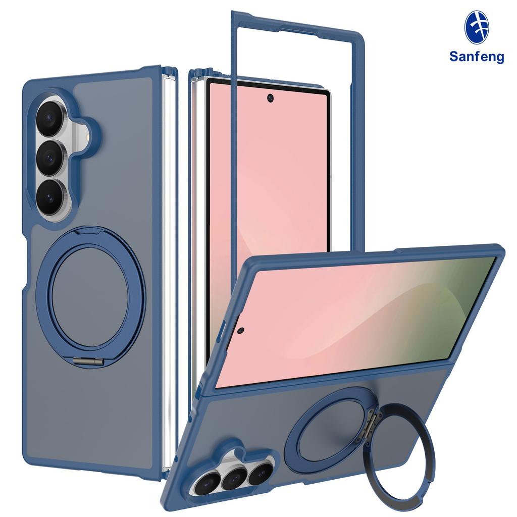 Applicable to Samsung Fold7 mobile phone case anti-drop 360 rotating magnetic suction Flip 8 folding screen universal bracket protective cover