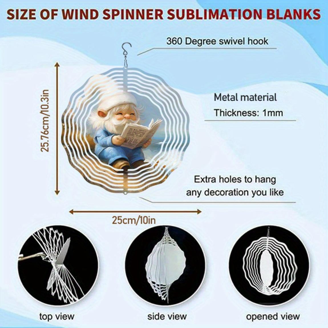 

Металлическая ветряная мельница, колокольчик ветра, 3D дизайн мандалы с гномом, динамичная садовая скульптура, уличный подвесной декор, не требует электричества, прочное произведение искусства