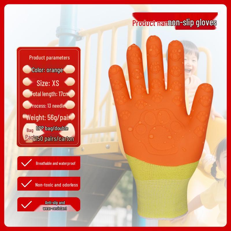 

Kids Waterproof Non-Slip Gloves for Gardening, Clamming, Painting, and Outdoor Play