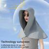 Sun Protection Hat with Large Brim Solid Color Friendly to Skin Quick-Drying Moisture-Wicking Fabric Breathable Cooling Hoodie Hat