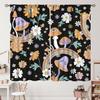 Geometrisch Groovy Patroon Gordijnen Vintage Jaren 70 Retro Jaren 60 Abstracte Kunst Esthetisch Gordijn met Stangzak voor Slaapkamer Woonkamer