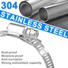 9.8ft Adjustable Large Hose Clamps Worm Gear Stainless Steel Clamp 6 Fasteners Large Adjustable Worm Gear Band Hose