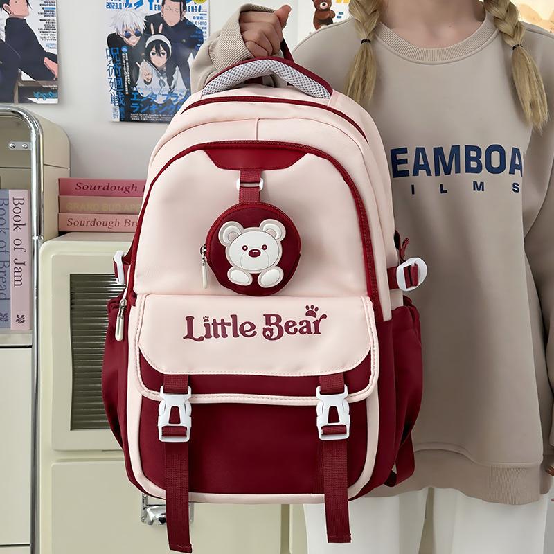 Backpack Academy Style Girl's Schoolbag Korean Version Retro Junior and Senior High School Schoolbag Large Capacity Travel Backpack