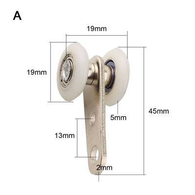 2/4 piezas Polea para puerta corredera, riel colgante, bloque de polea para puerta corredera suave, armarios, accesorios para cortinas enrollables, rueda de rodamiento