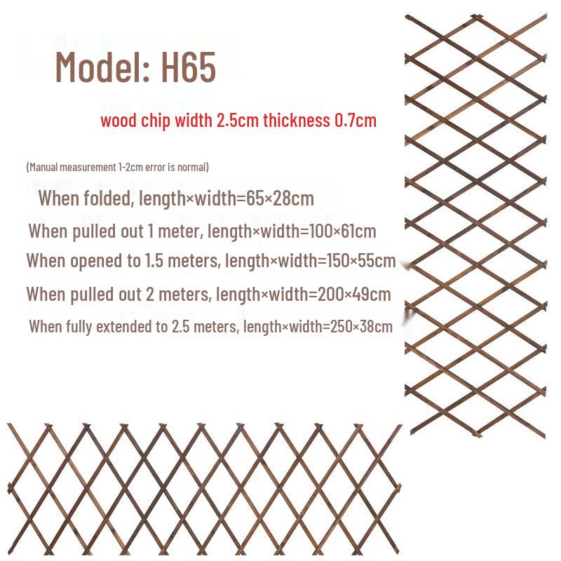 Expandable Garden Trellis with Preservative Wood for Climbing Plants