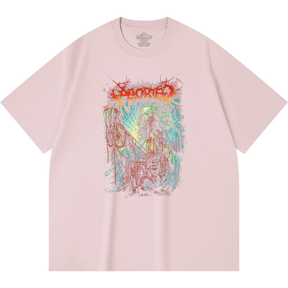 230 g/m² 100% Bavlna T-shirt Heavy Metal Rocková Kapela Tisk Populární Hudby Unisex Těžký Bavlněný T-shirt