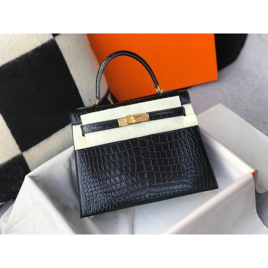 Leather second-generation crocodile pattern first layer cowhide portable shoulder messenger bag commuting 25cm commuting wind