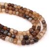 Natural Stone Square Cube Agates Beads Charm Loose Spacer Beads 6-8mm Jewelry Making Accessories Beadwork DIY Necklace Bracelets