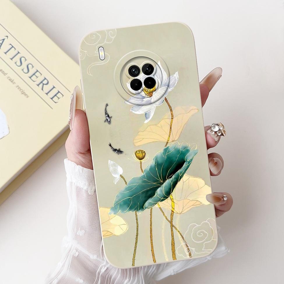 For Huawei Y9a Case Fashion Cute Cartoon Luxury Flowers Silicone Back Cover For Huawei Y9a Phone Case Shockproof Bumper FRL-L22