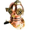 Réplica de Capacete de Mergulho de Latão Cobre Decoração Náutica Steampunk