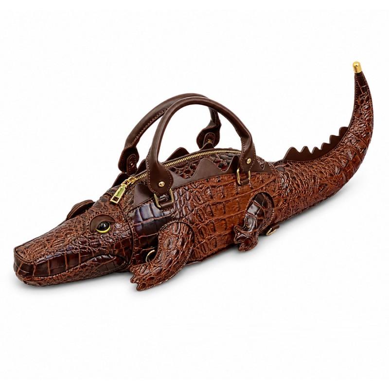 Womens Crocodile Texture PU Handbag Medium