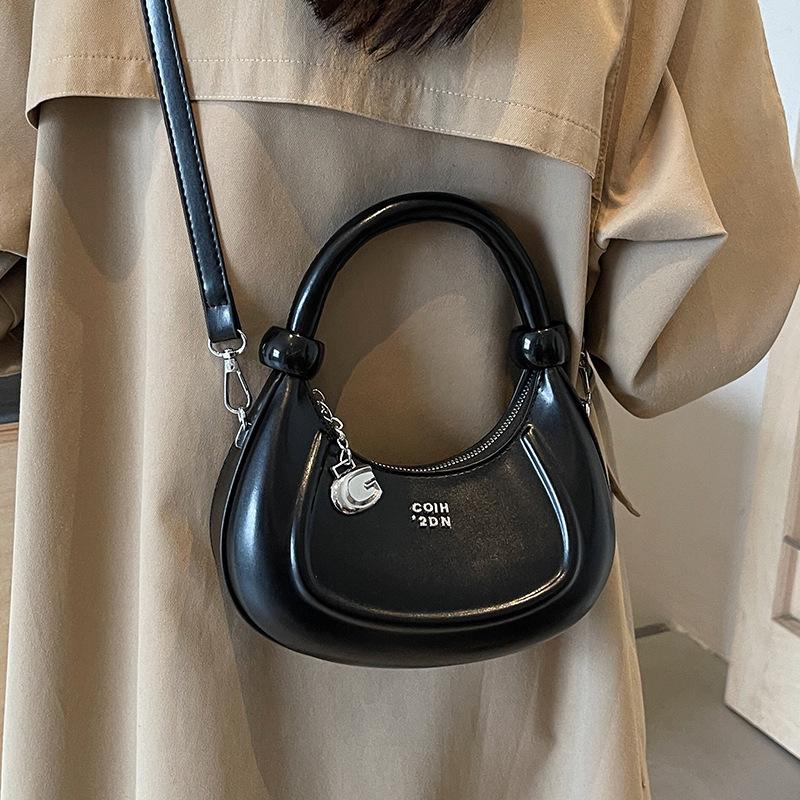 Retro Oil-wax Leather Hand-held Dumpling Bag High-quality Single-shoulder Crossbody Women's Bag