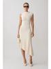 2026 Elegantes Damen-Twillkleid – Schlanke Passform, Taillenbetonung, Unregelmäßiger Saum