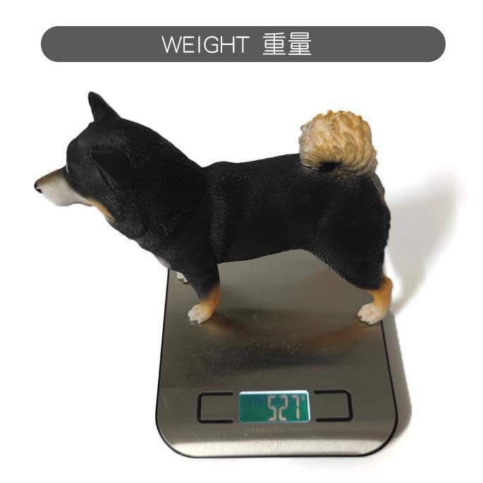 [Nekogamiyama] Black Shiba Inu Dog / 18cm Long, Extra Large Miniature Figurine, Ornament, Model, Interior Decor, Collector's Model