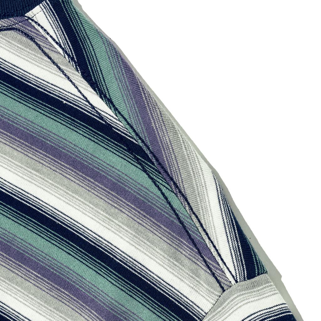 FILLUMINATE Mixed Color Stripe T-Shirt - Navy