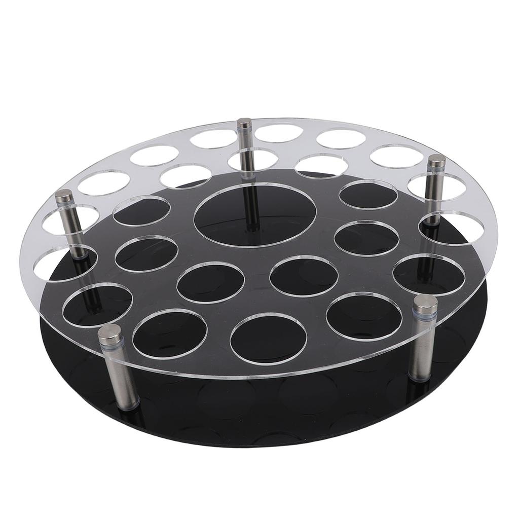 Suport Tava Acrilic pentru Pahare de Vin cu 25 de Orificii, Organizator Display cu Slot Central pentru Sticlă pentru Petrecere