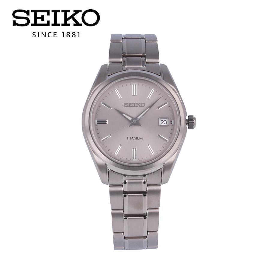 SEIKO Quartz SUR369P Titanium Silver Wrist Watch For Men