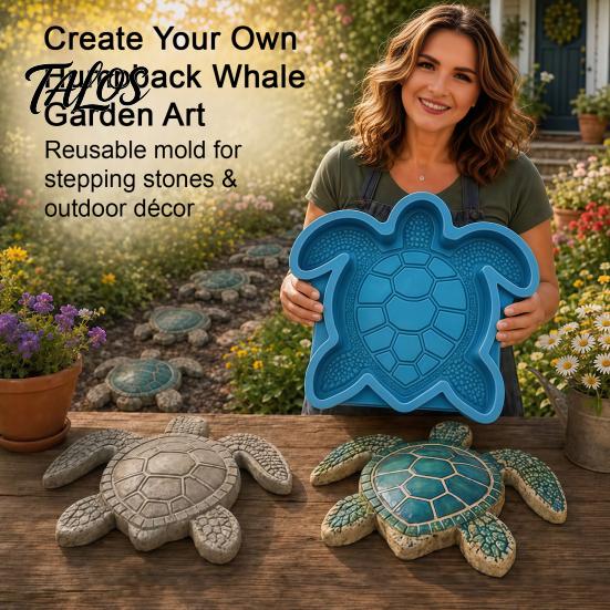 Garden Stepping Stone Form Ocean Themed Silicone Mold for DIY Patio Walkway Path Decor, Reusable Concrete Animal Animals Casting Mold, Sea