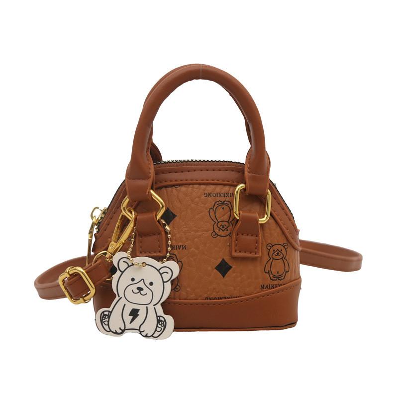 Pattern Little Bear Kids Fashion Simple Shell Bag Casual Shoulder For Children