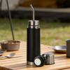 Botella Mate Auto-Servicio Acero Inoxidable Paja Incorporada Taza Térmica 3 en 1 500ml/750ml Taza de Vacío Taza Aislada Viaje al Aire Libre