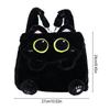 Schwarzer Katzen-Plüschrucksack für Mädchen Niedliches Kätzchen-Design Große Kapazität Leichtgewichtige Schultasche für Schüler Reisen Tägliche Nutzung