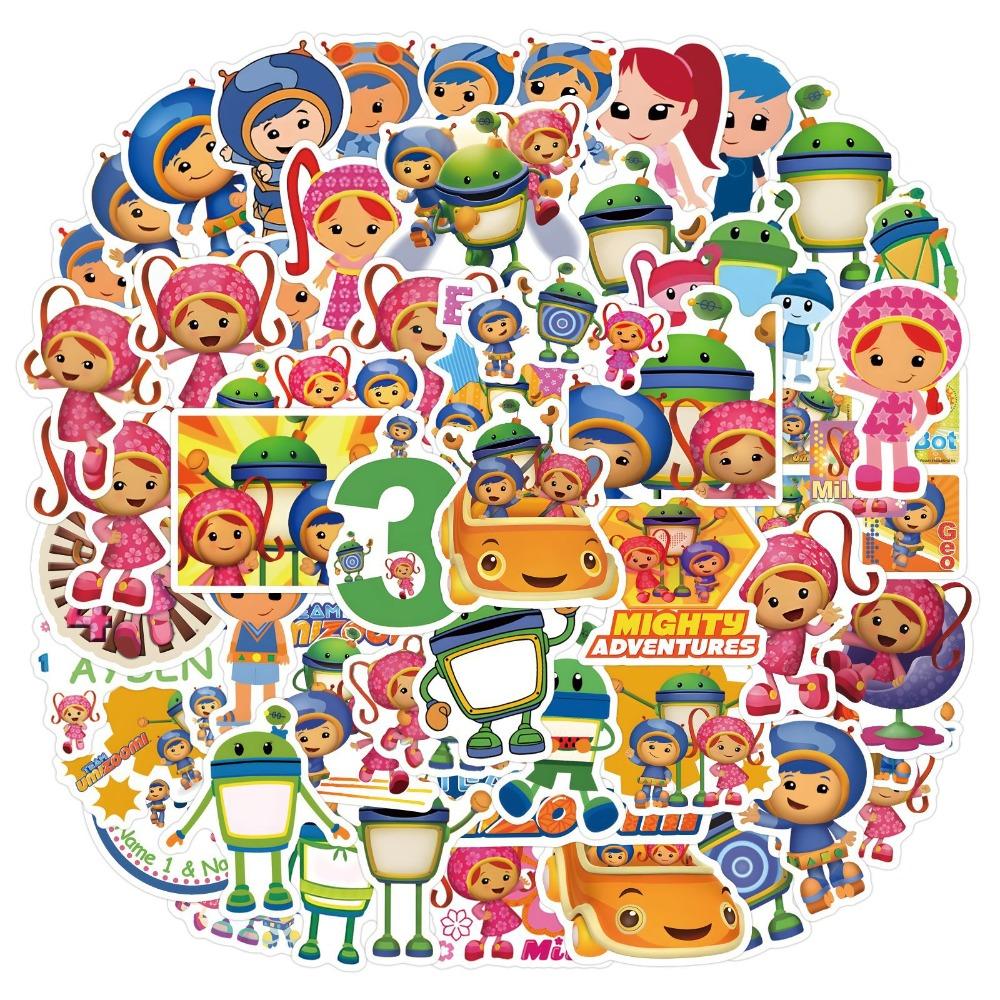 55Pcs Animated Team Umizoomi Graffiti Stickers Suitcase Water Cup Stationery Laptop Refrigerator Decoration Diy Decals