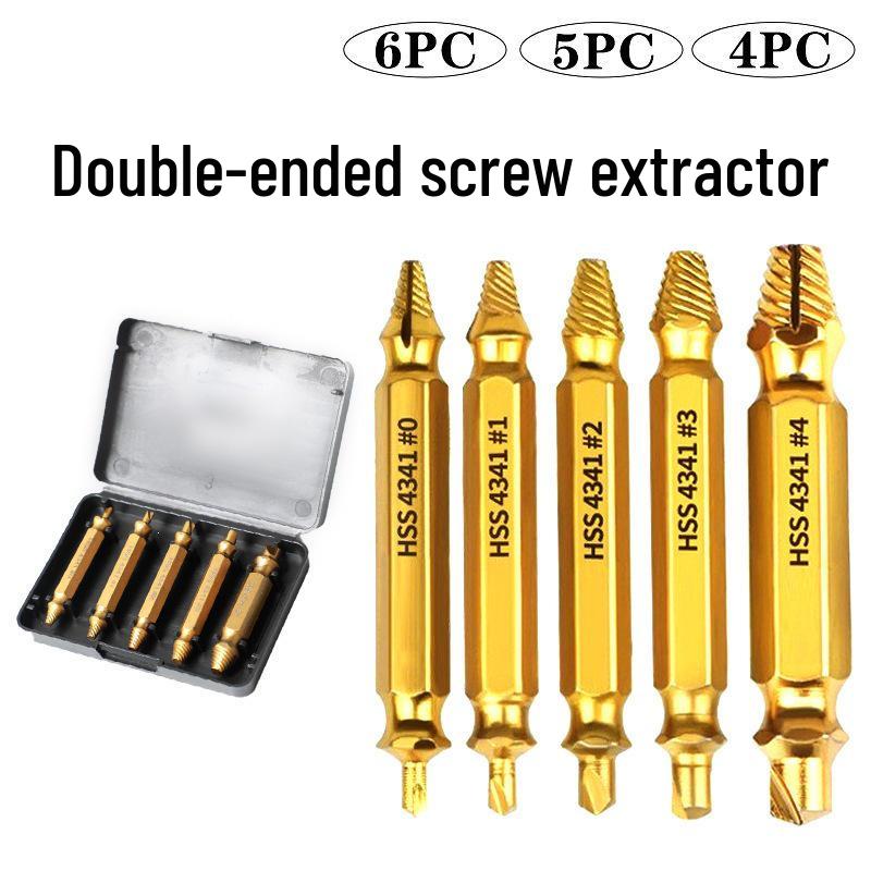 High-Speed Steel Double-Ended Screw and Wire Extractor Set 4341