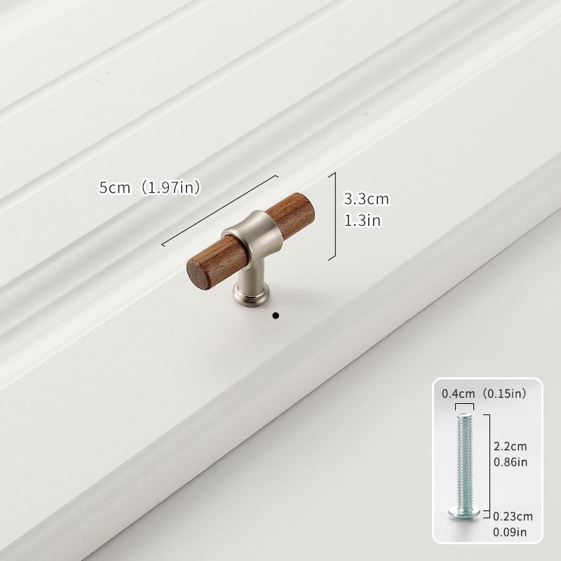 New Style Black Walnut Solid Wood Handle for Cabinets, Drawers, or Wardrobes