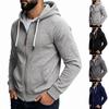 Giacca con Cappuccio da Uomo Colorata Casual con Zip, Tasche Grandi e Maniche Raglan