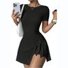 Damenmode Farbe Yoga Kleid