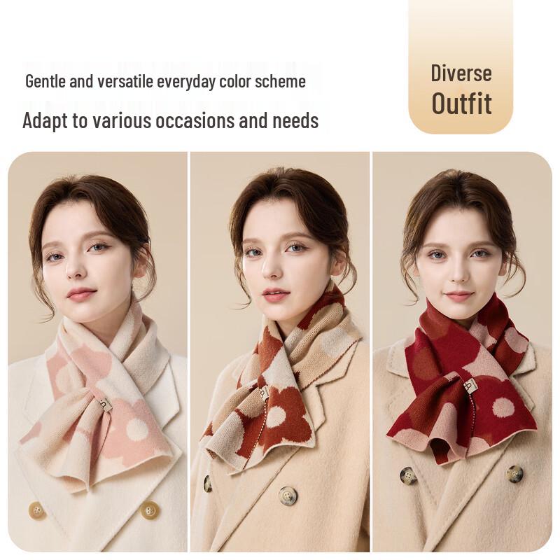 JIUMU Women's Pure Wool Winter Scarf