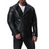 Autumn new large size, European and American men's locomotive leather jacket, men's leather jacket, jacket XB