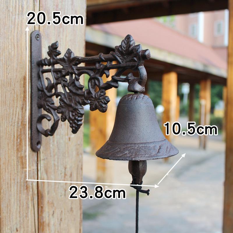 El Kranklı Kapı Zili ile Vintage İskandinav Karşılama Çift Taraflı Asılı Tabela