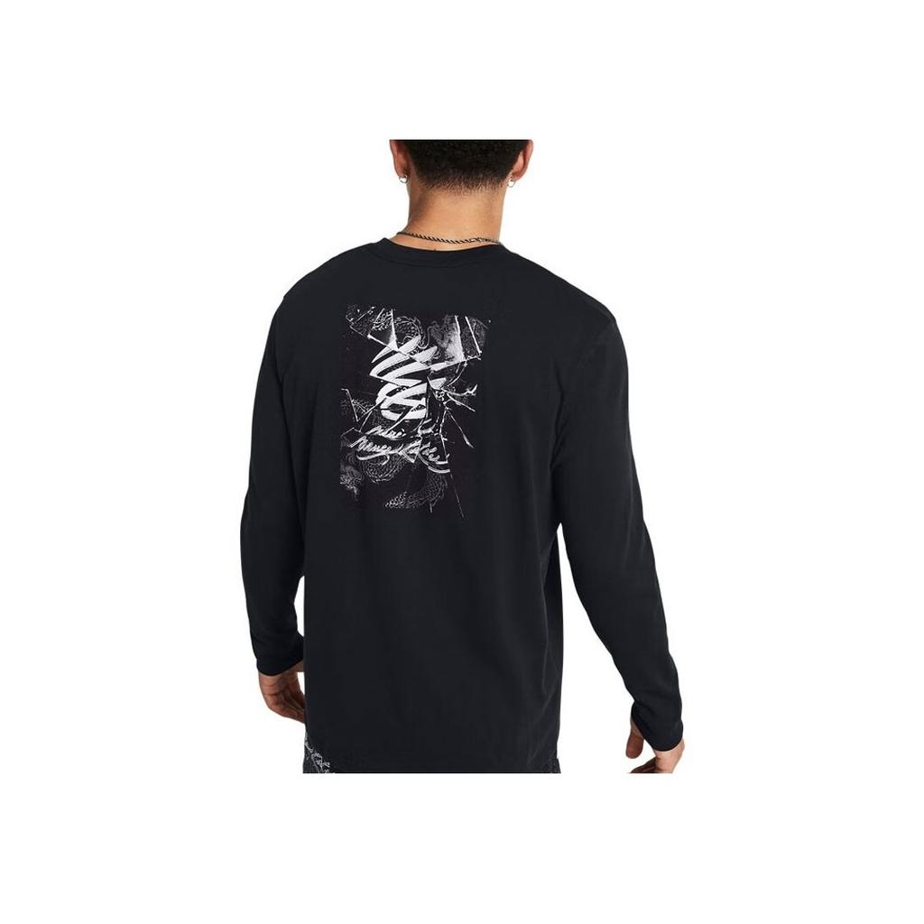 Under Armour X Bruce Lee Collaboration UA Spring Collection Future Dragon Graphic Print Basketball Retro Long Sleeve T-Shirt Men Tops 1385311-001