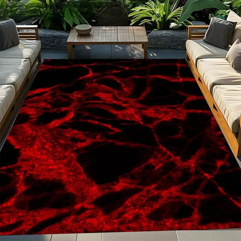 Volcano Lava 3D Magma Rugs Carpet for Home Decor Living Room Large Area Rugs Bedside Non-slip Floor Mat Home Entrance Doormat